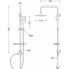Mexen T17 Duschsäule, schwarz - 798171793-70