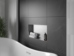 Mexen X-Wall-NR Einbauregal ohne Rahmen 60 x 30 cm, inox - 1911603010