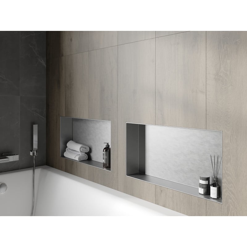 Mexen X-Wall-NR Nischenregal ohne Flansch 60 x 30 cm, Inox - 1911603010