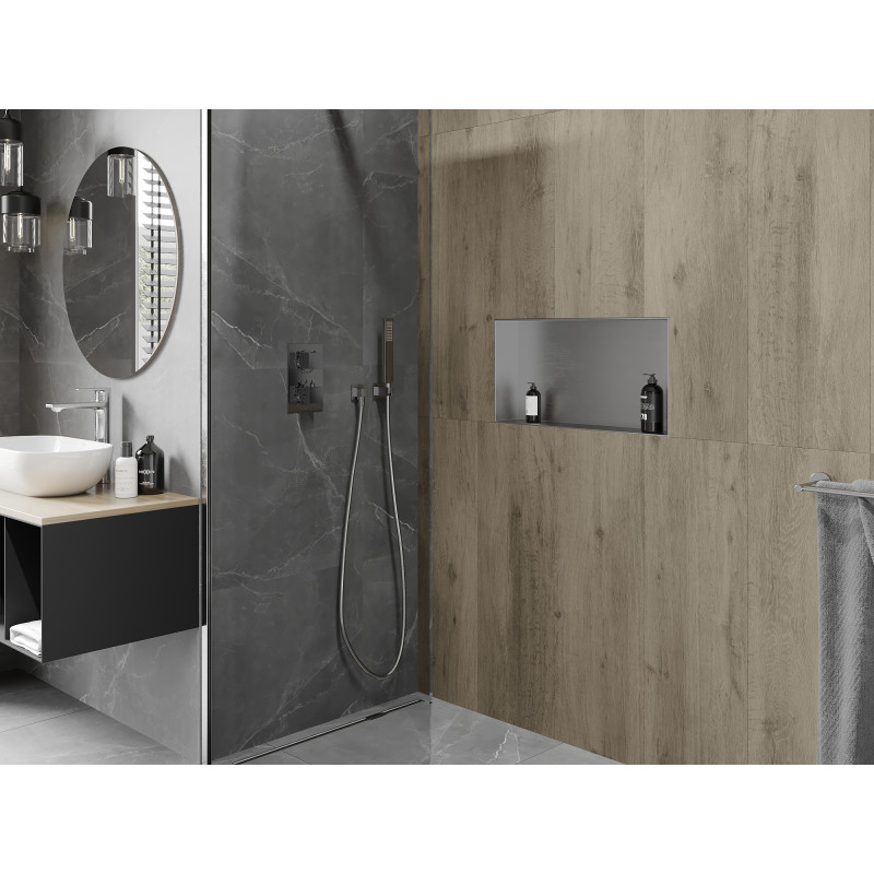Mexen X-Wall-NR Nischenregal ohne Flansch 60 x 30 cm, Inox - 1911603010