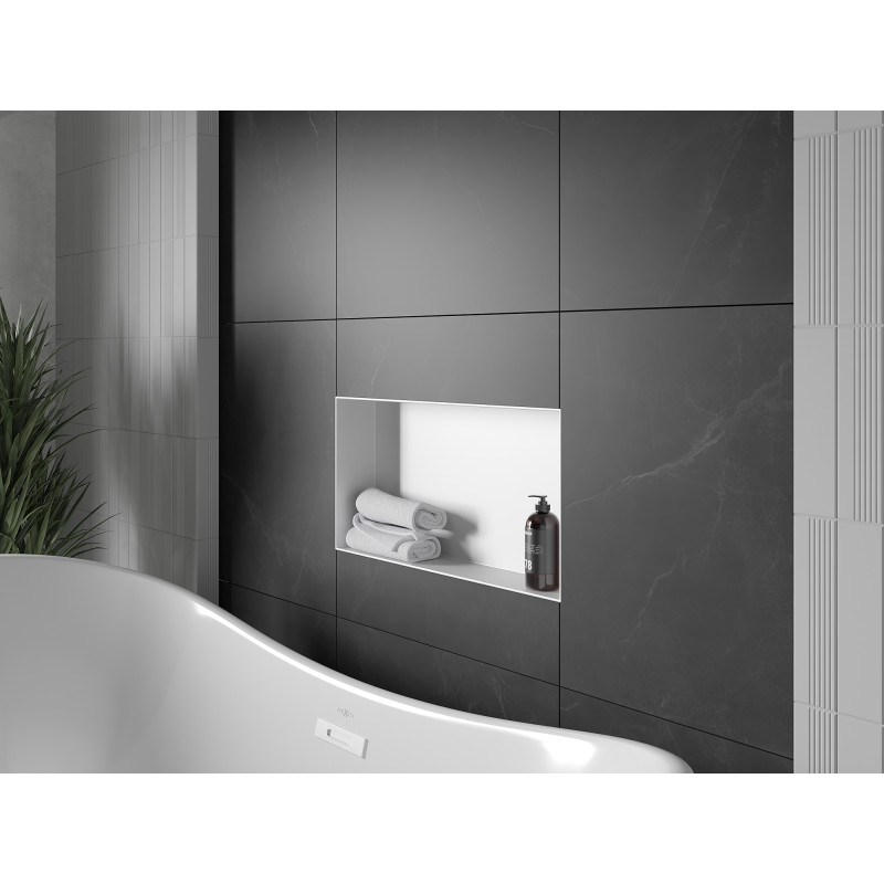 Mexen X-Wall-NR Nischenregal ohne Flansch 60 x 30 cm, weiß - 1921603010