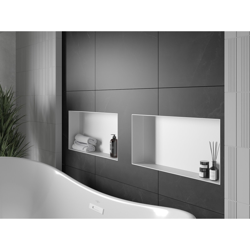 Mexen X-Wall-NR Einbauregal ohne Blende 60 x 30 cm, weiß - 1921603010