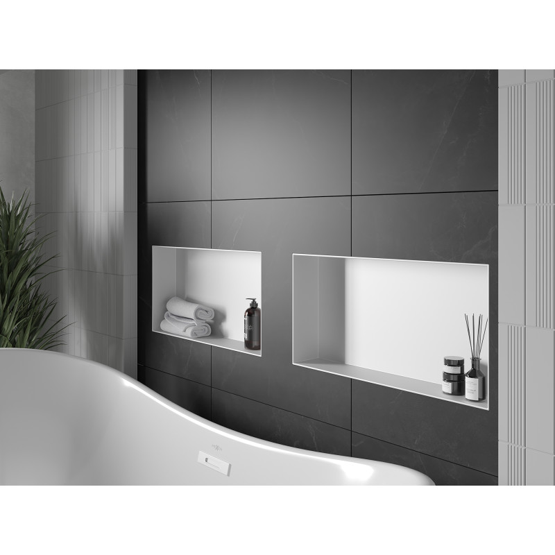 Mexen X-Wall-NR Nischenregal ohne Flansch 60 x 30 cm, weiß - 1921603010