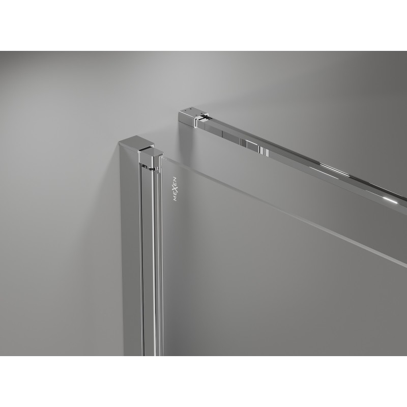 Mexen Mist-F faltbare Duschkabine links 90 x 85 cm, transparent, Chrom - 8A6T-090-085-01-00-L