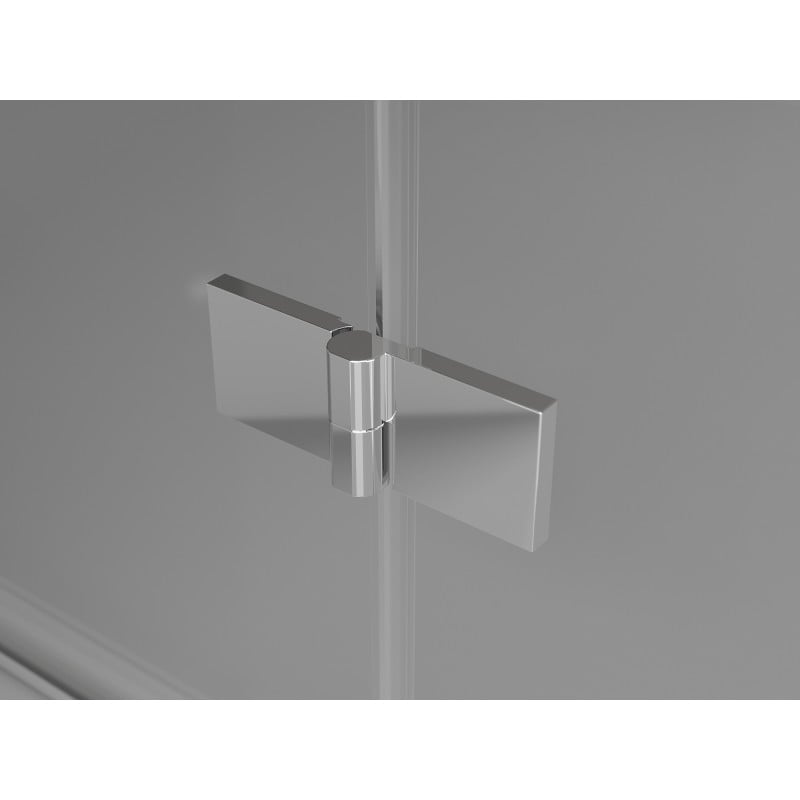 Mexen Mist-F faltbare Duschkabine links 100 x 90 cm, transparent, Chrom - 8A6T-100-090-01-00-L
