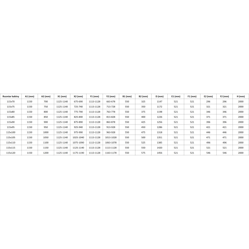 Mexen Mist-F Duo Falt-Duschkabine links 115 x 70 cm, transparent, Chrom - 8A6-115L-070P-01-00