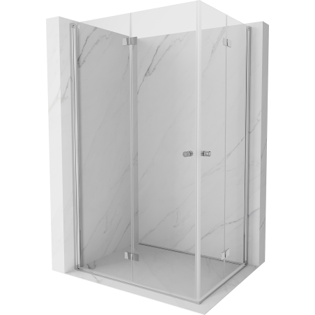 Mexen Mist-F Duo faltbare Duschkabine links 95 x 75 cm, transparent, Chrom - 8A6-095L-075P-01-00
