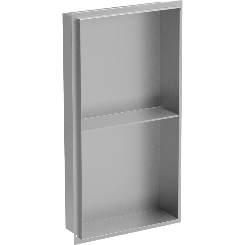 Mexen X-Wall-NR Nischenregal ohne Flansch mit Regal 60 x 30 cm, Inox - 1911603010S