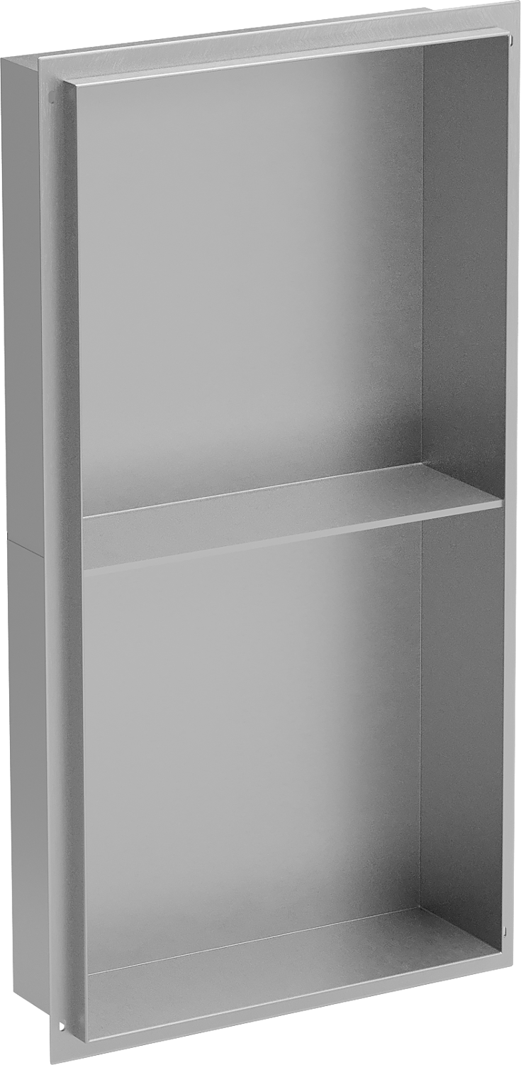 Mexen X-Wall-NR Einbauregal ohne Rahmen mit Ablage 60 x 30 cm, inox - 1911603010S