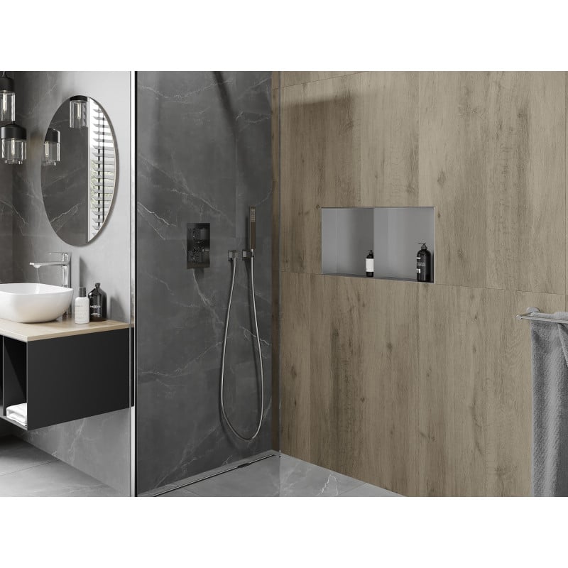 Mexen X-Wall-NR Wandnische ohne Rand mit Ablage 60 x 30 cm, Inox - 1911603010S
