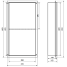 Mexen X-Wall-NR Nischenregal ohne Blende mit Regal 60 x 30 cm, weiß - 1921603010S