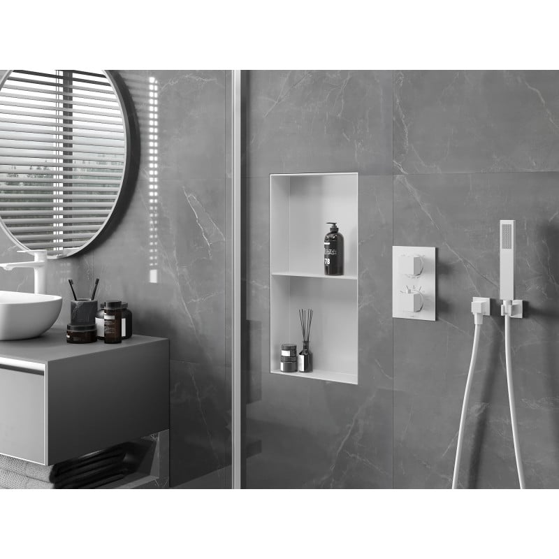 Mexen X-Wall-NR Nischenregal ohne Blende mit Regal 60 x 30 cm, weiß - 1921603010S