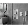 Mexen X-Wall-NR Nischenregal ohne Flansch mit Regal 60 x 30 cm, weiß - 1921603010S