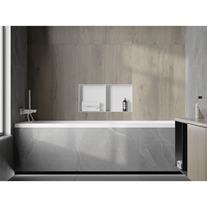 Mexen X-Wall-NR Nischenregal ohne Flansch mit Regal 60 x 30 cm, weiß - 1921603010S