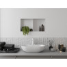 Mexen X-Wall-NR Nischenregal ohne Blende mit Regal 60 x 30 cm, weiß - 1921603010S