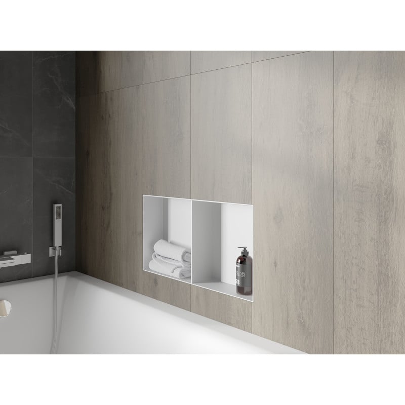 Mexen X-Wall-NR Nischenregal ohne Blende mit Regal 60 x 30 cm, weiß - 1921603010S