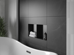 Mexen X-Wall-NR Nischenregal ohne Flansch mit Regalbrett 60 x 30 cm, schwarz - 1971603010S