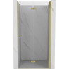 Mexen Mist-F Falttür Dusche rechts 80 cm, transparent, gebürstet gold - 8A6-080-000-55-00-P