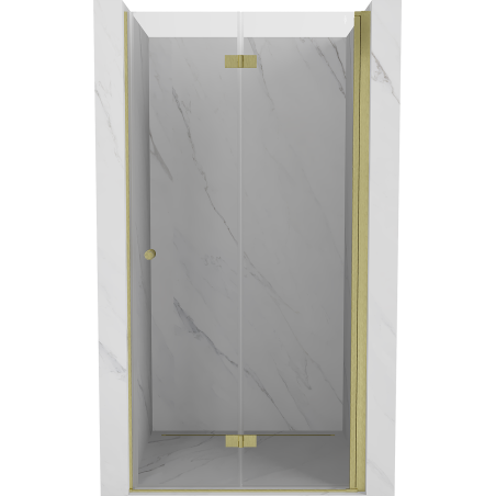Mexen Mist-F faltbare Duschkabinentür rechts 95 cm, transparent, gebürstetes Gold - 8A6-095-000-55-00-P