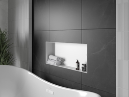 Mexen X-Wall-NR Wandeinbau-Regal ohne Flansch 75 x 30 cm, weiß - 1921753010