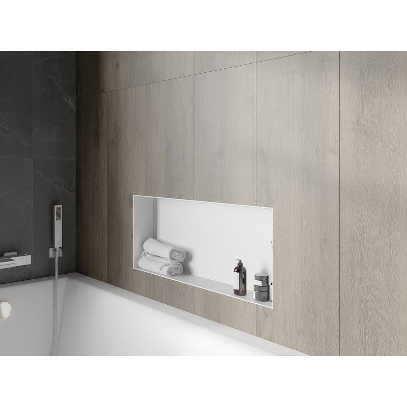 Mexen X-Wall-NR Nischenregal ohne Flansch 75 x 30 cm, weiß - 1921753010