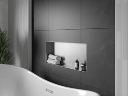 Mexen X-Wall-NR Nischenregal ohne Verkleidung 75 x 30 cm, Inox - 1911753010