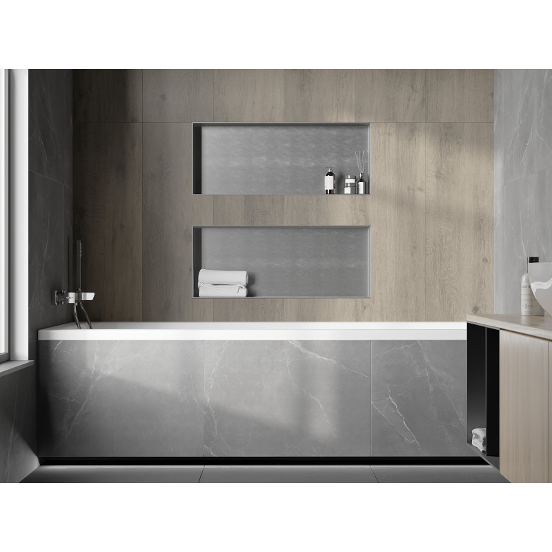Mexen X-Wall-NR Nischenregal ohne Verkleidung 75 x 30 cm, Inox - 1911753010