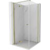 Mexen Mist-F faltbare Duschkabine links 85 x 85 cm, transparent, gold - 8A6T-085-085-50-00-L