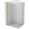 Mexen Mist-F klappbare Duschkabine links 85 x 80 cm, transparent, gold - 8A6T-085-080-50-00-L