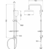 Mexen T22 Duschsäule, schwarz - 798222293-70