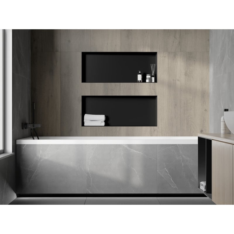 Mexen X-Wall-NR Nischenregal ohne Flansch 75 x 30 cm, schwarz - 1971753010