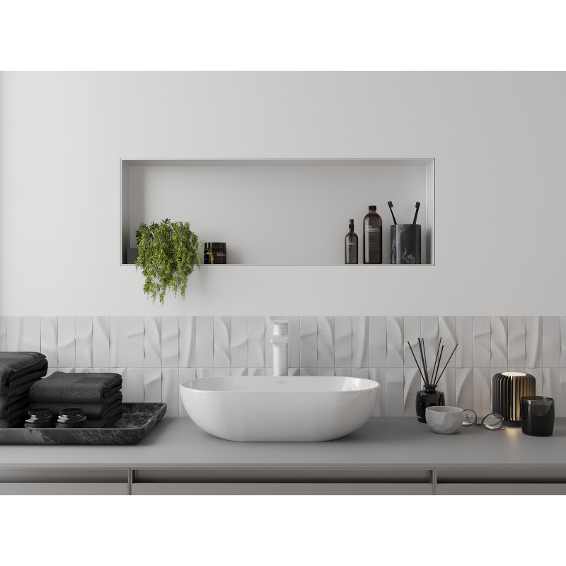 Mexen X-Wall-NR Nischenregal ohne Flansch 90 x 30 cm, weiß - 1921903010