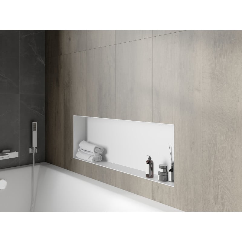 Mexen X-Wall-NR Wandnische ohne Flansch 90 x 30 cm, weiß - 1921903010