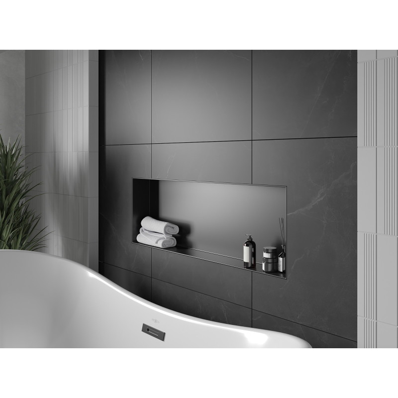 Mexen X-Wall-NR Nischenregal ohne Rahmen 90 x 30 cm, schwarz - 1971903010