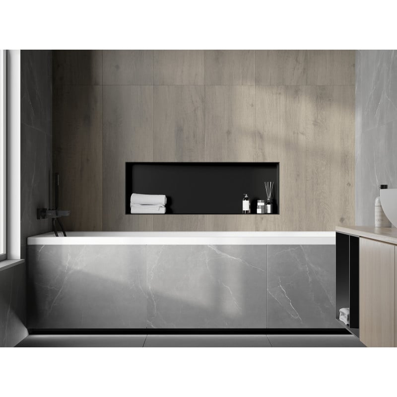 Mexen X-Wall-NR Nischenregal ohne Flansch 90 x 30 cm, schwarz - 1971903010