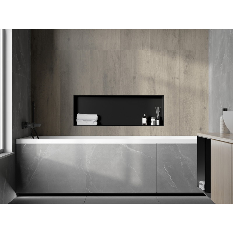 Mexen X-Wall-NR Nischenregal ohne Rahmen 90 x 30 cm, schwarz - 1971903010