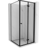 Mexen Mist-F Falt-Duschkabine rechts 80 x 80 cm, schwarzer Rahmen, schwarz - 8A6T-080-080-70-70-P