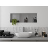 Mexen X-Wall-NR Einbau-Nischenregal ohne Rand mit Regal 90 x 30 cm, Inox - 1911903010S