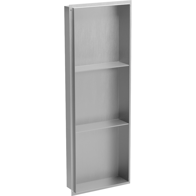 Mexen X-Wall-NR Einbau-Nischenregal ohne Rand mit Regal 90 x 30 cm, Inox - 1911903010S