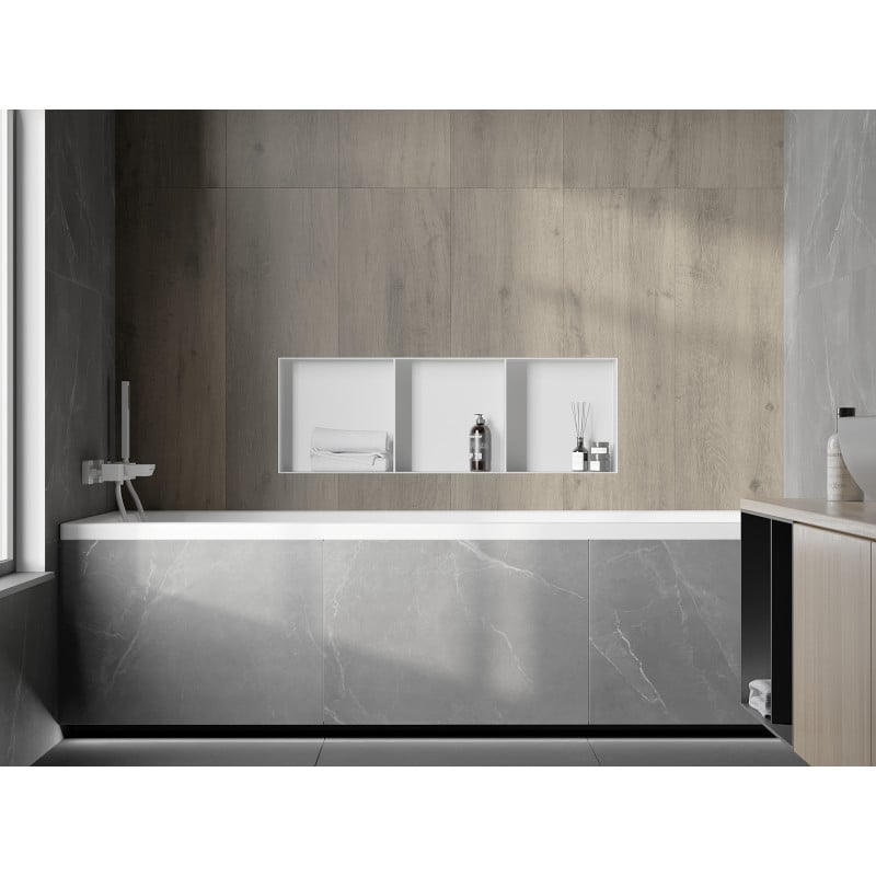 Mexen X-Wall-NR Nischenregal ohne Flansch mit Regal 90 x 30 cm, weiß - 1921903010S