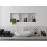 Mexen X-Wall-NR Nischenregal ohne Abdeckung mit Regal 90 x 30 cm, weiß - 1921903010S