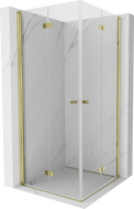 Mexen Mist-F Duo faltbare Duschkabine 75 x 75 cm, transparent, gold - 8A6-075L-075P-50-00