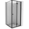 Mexen Mist-F Duschkabine klappbar rechts 95 x 95 cm, schwarzer Rahmen, schwarz - 8A6T-095-095-70-70-P