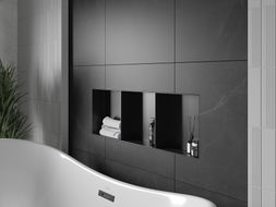 Mexen X-Wall-NR Nischenregal ohne Flansch mit Ablage 90 x 30 cm, schwarz - 1971903010S