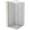 Mexen Mist-F Duo faltbare Duschkabine 85 x 85 cm, transparent, gold - 8A6-085L-085P-50-00
