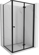 Mexen Mist-F Duschkabine klappbar rechts 80 x 100 cm, schwarzer Rahmen, schwarz - 8A6T-080-100-70-70-P