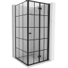 Mexen Mist-F klappbare Duschkabine rechts 70 x 70 cm, schwarzes Gitter, schwarz - 8A6T-070-070-70-77-P