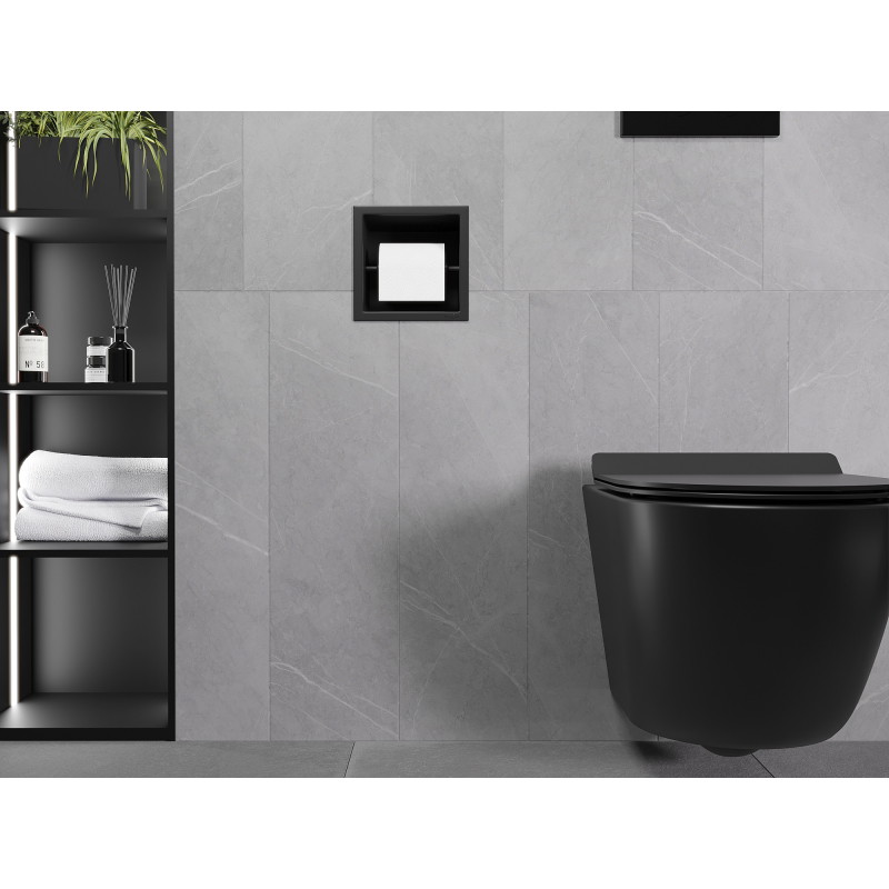 Mexen X-Wall-P WC-Papierhalter, schwarz - 1973