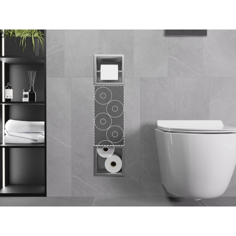 Mexen X-Wall-BP Toilettenpapierhalter mit Magazin, Inox - 1914