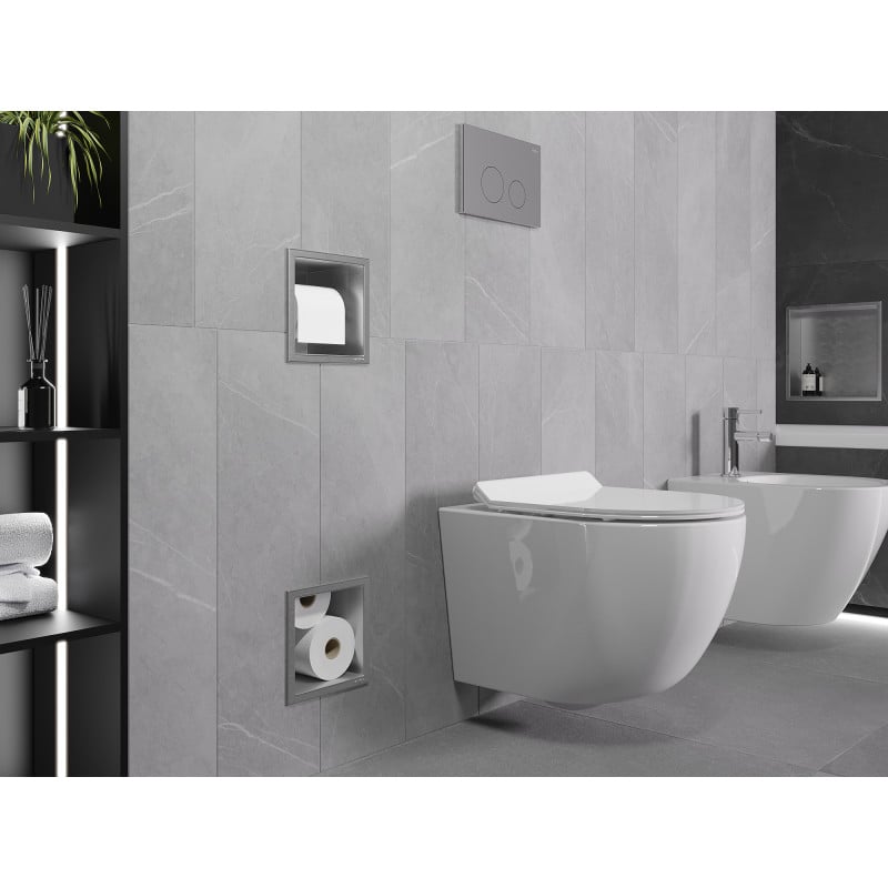 Mexen X-Wall-BP Toilettenpapierhalter mit Magazin, Inox - 1914